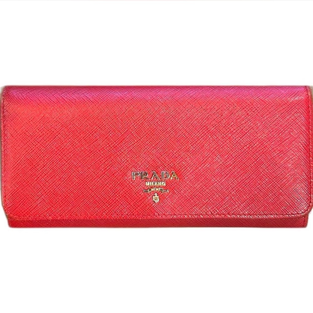 Prada Red Leather Chain Shoulder Bag - Picture 2 of 9